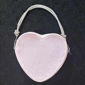 Madden Girl Pink Heart-Shaped Mini Bag